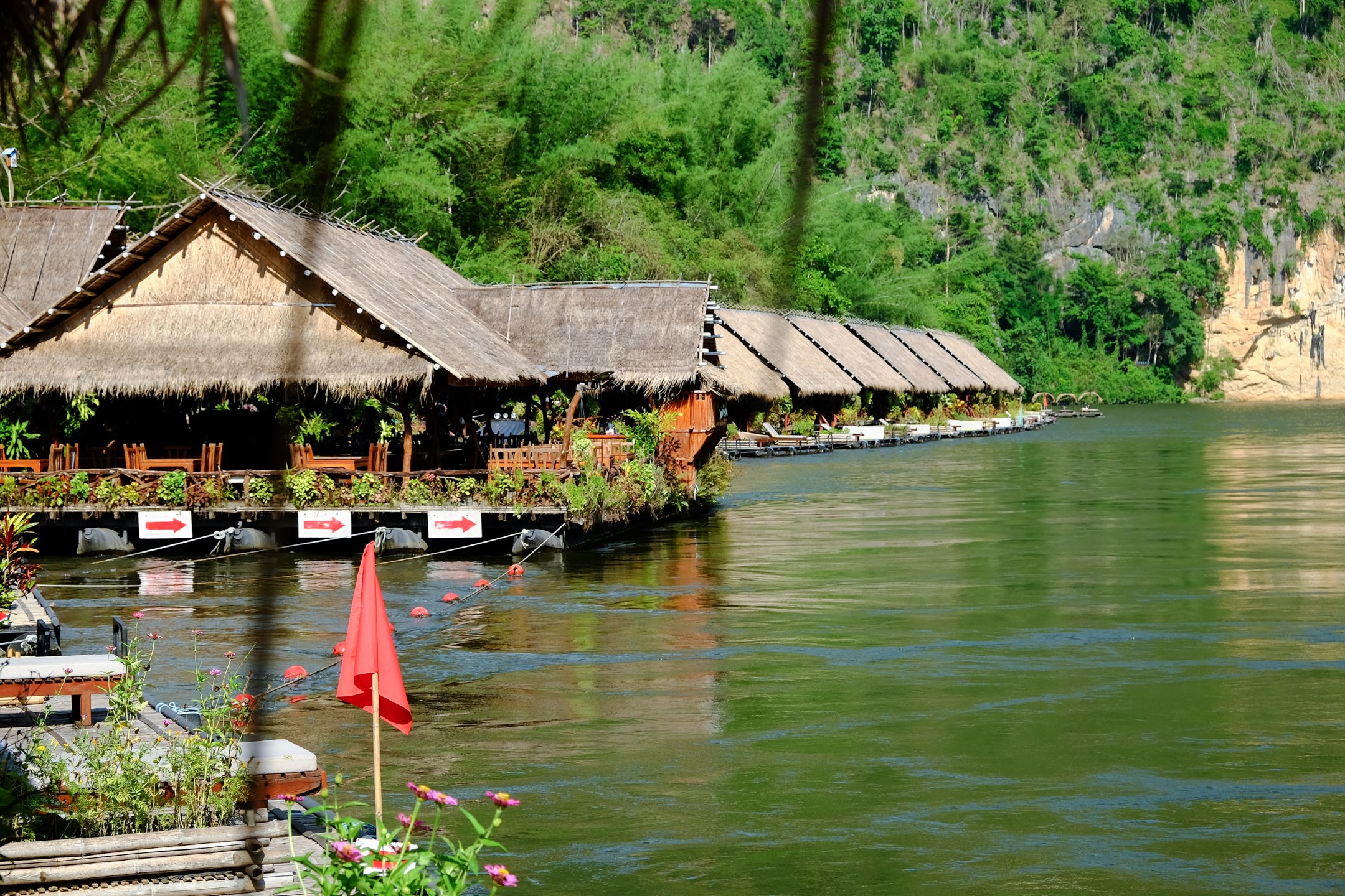Kanchanaburi floating hotel