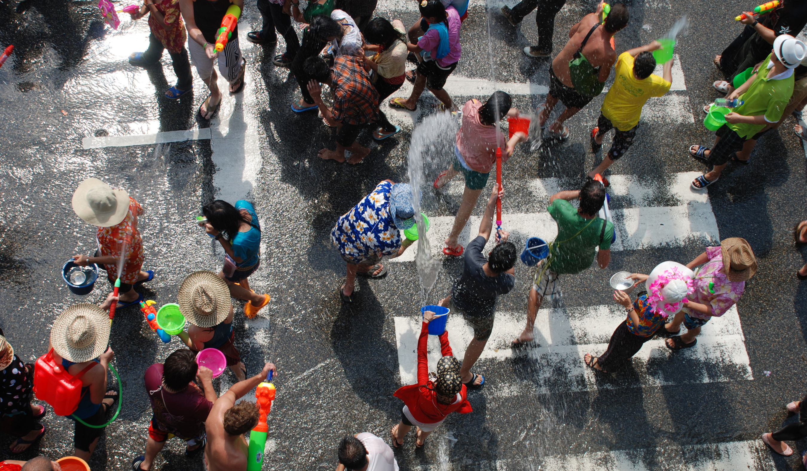 Songkran Wasserschlacht